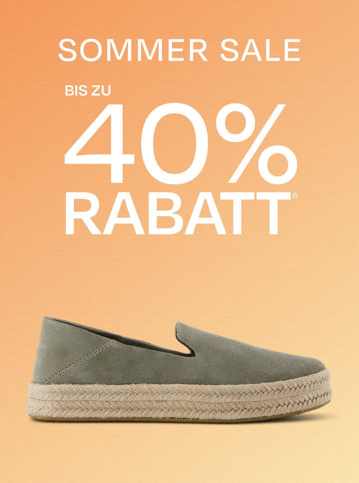 TOMS Sommerschlussverkauf, bis zu 40 % Rabatt