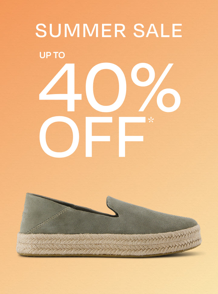 TOMS summer sale, up to 40% off