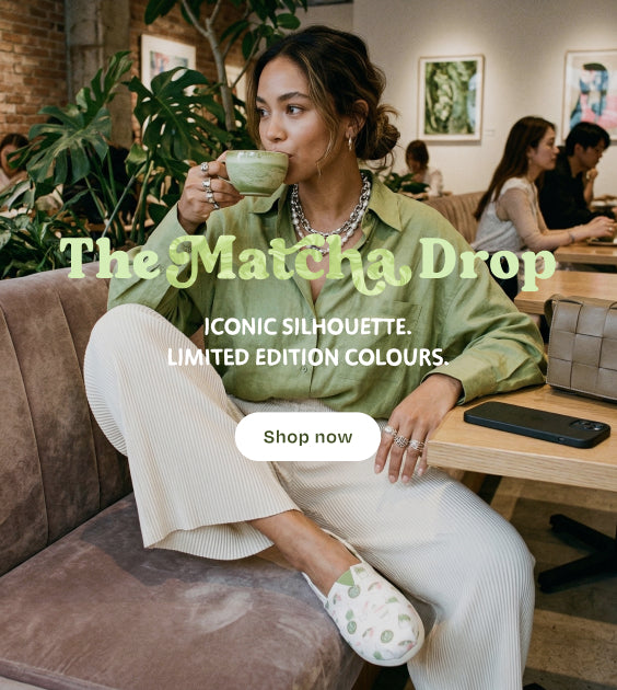 Matcha alpargata on model