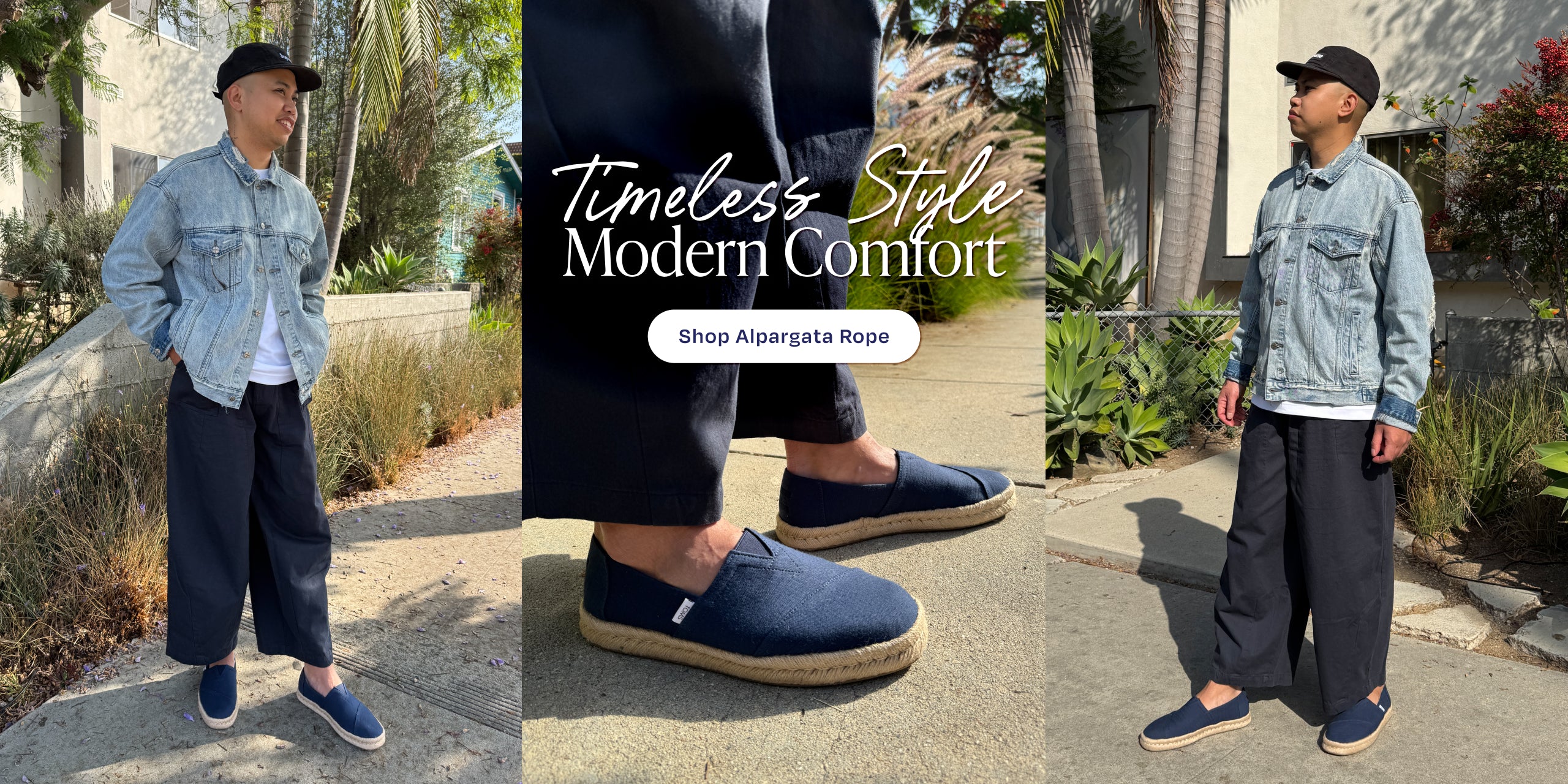 Alpargata rope 2.0 in navy men on model