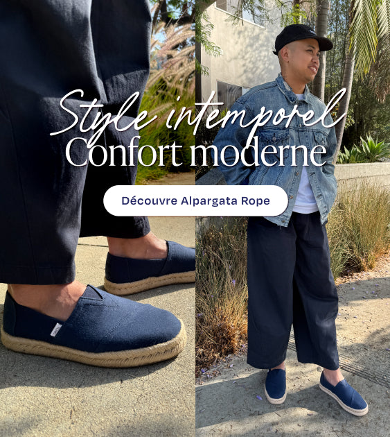Alpargata Rope 2.0 bleu marine pour homme sur mannequin