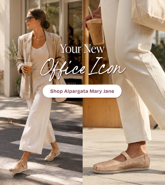 Alpargata Mary Jane in Bronze Brown Metallic Crosshatch Suede on model
