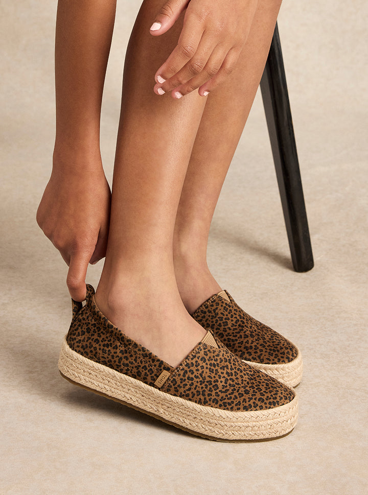 Valencia in Toffee Brown Micro Leopard for Youth