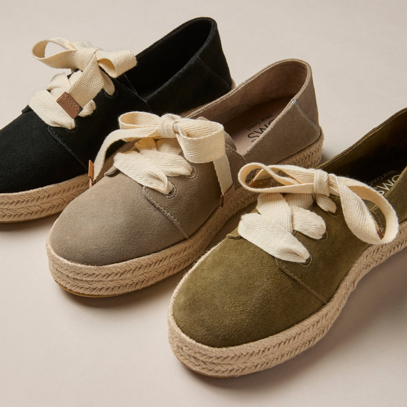 Laydown image of the dune Carolina lace up espadrille
