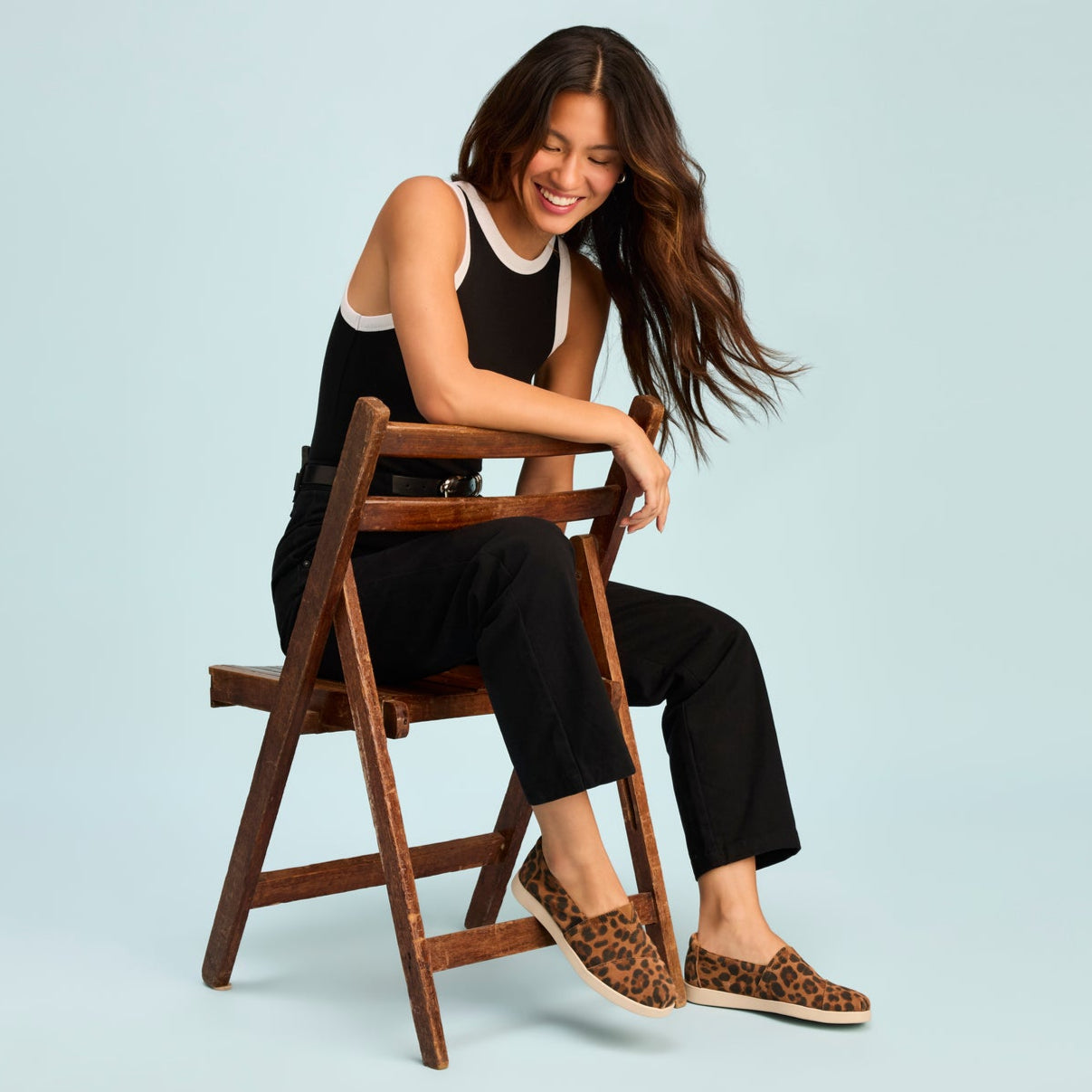 Alpargata Plus  - Kamelbraunes Leopardenwildleder